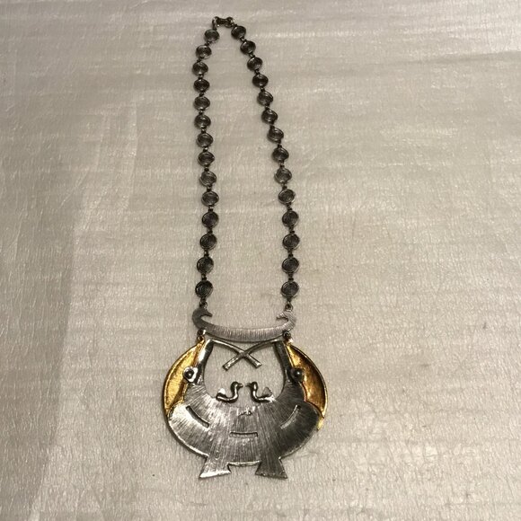 Vintage ART Arthur Pepper Egyptian Revival Vulture Goddess Necklace - Picture 7 of 13